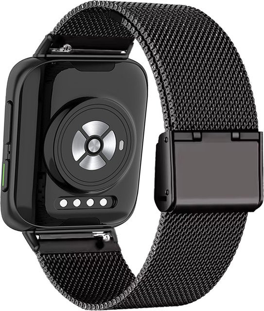 DAINU Uhrenarmband Edelstahl, Milanaise, Schwarz, OPPO Watch 41 mm - Bild 1