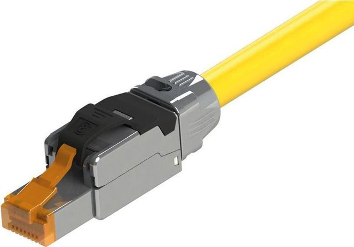 Roline RJ45 Patchkabel CAT 8.1 S/FTP Ethernet LAN Kabel Gelb 1,00 m - Bild 2