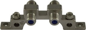 Televes Erdungsblock 2-fach für 2 HF-Kabel ERD2N in Silber - Bild 1