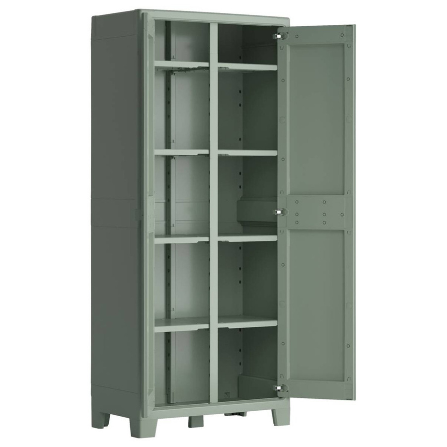 Keter Kunststoffschrank Planet Outdoor in Jade Green mit Regalböden und Schloss, B/H/T: 80 x 182 x 44 cm - Bild 3