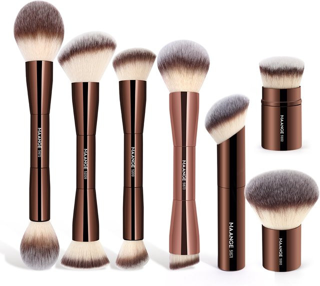 MAANGE Make-up-Pinsel Doppelkopf, weiches Faserhaar - Bild 1