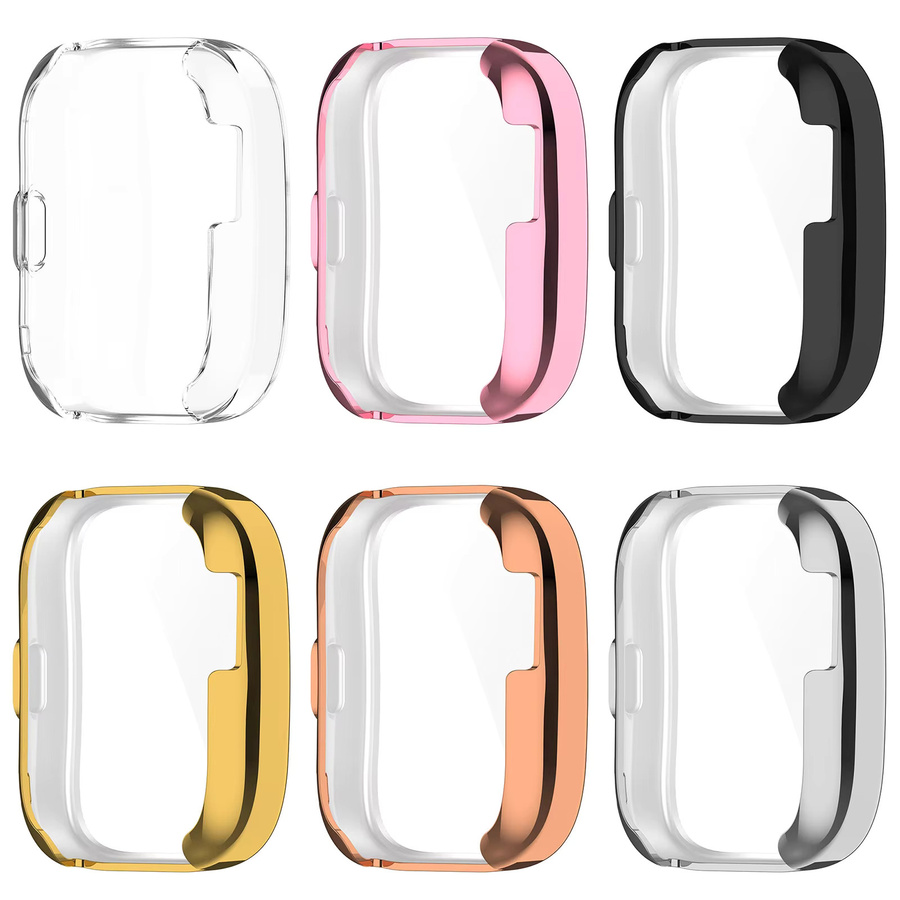 Huami Amazfit Bip 5 Schutzhülle aus Silikon und TPU mit Display- und Rahmenabdeckung in Schwarz und Transparent - Bild 2