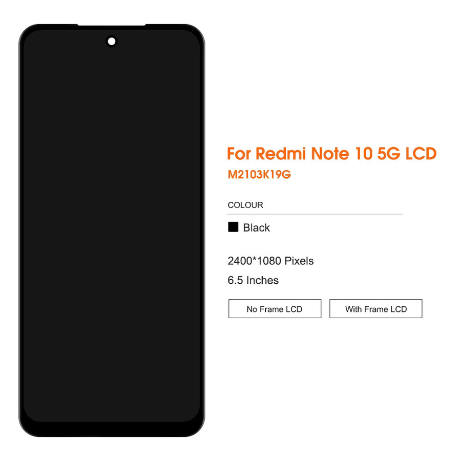 Xiaomi Redmi Note 10 5G LCD-Display Ersatz Baugruppe mit Touchscreen in Schwarz 6.5 Zoll - Bild 2