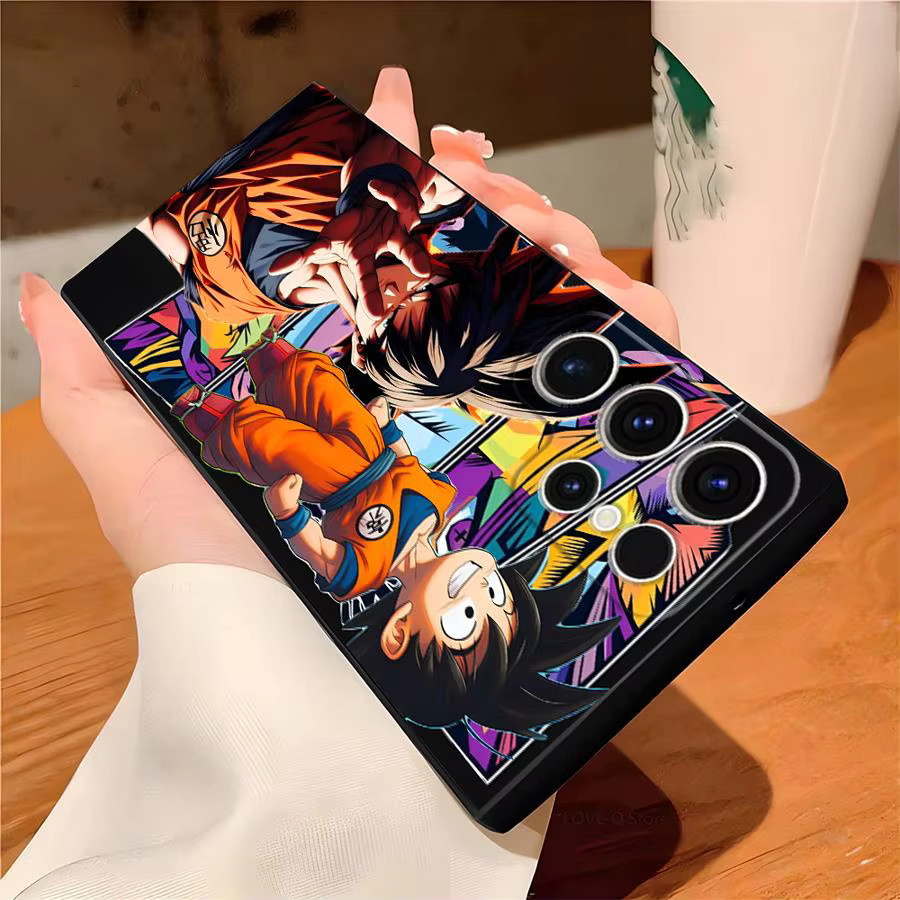 Schwarze weiche Handyhülle mit Dragon Ball Motiv für Samsung Galaxy S20, S21 FE, S23 Ultra, S24 Plus und S25 Edge - Bild 3