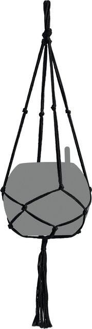 Lechuza Hängeampel Makramee Cotton Pure in Schwarz, Breite: 22 cm, Tiefe: 14 cm - Bild 1