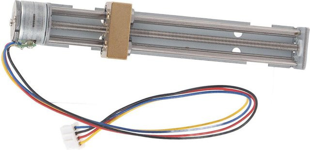 Sonoff Miniatur Schrittmotor Linear Schiebetisch mit Spindel und Mutter in Silber - Bild 1