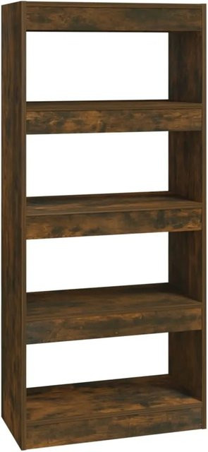 vidaXL Bücherregal und Raumteiler aus Holzwerkstoff in Räuchereiche Braun, B/T/H: 60 x 30 x 135 cm - Bild 1