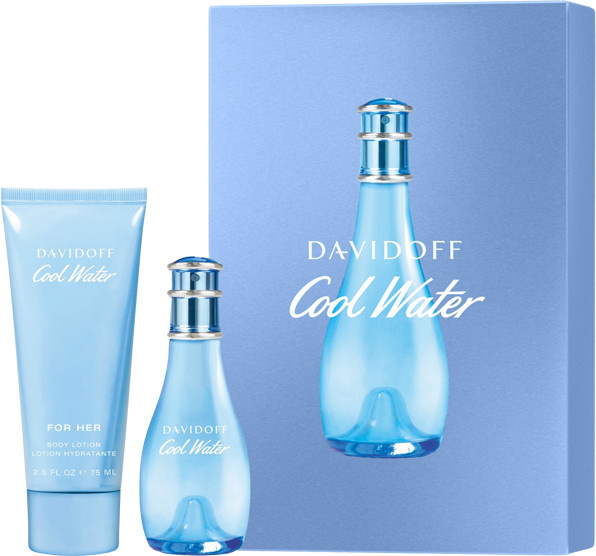 Davidoff Cool Water Woman Set, Eau de Toilette 30 ml, Body Lotion 75 ml, Damen - Bild 1