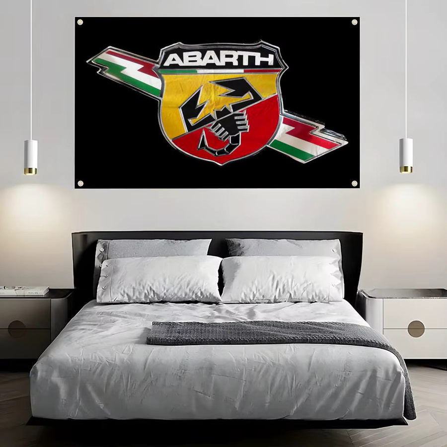 Dekorative Wandflagge von A-Abarth in Weiß und Multicolour mit abstraktem Tier-Motiv aus Textil, B/H: 50 x 70 cm - Bild 3