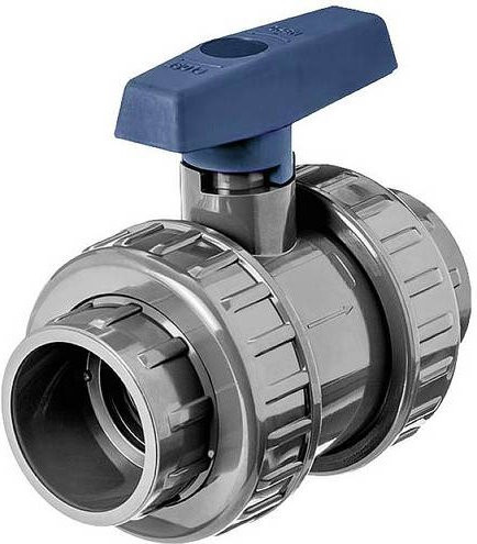 FIAP 2477 Kugelhahn aus PVC in Silber, Durchmesser: 75 mm, Höhe: 75 mm - Bild 1
