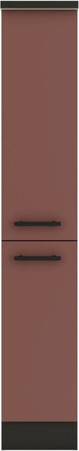 OPTIFIT Nizza407 Küchen-Apothekerschrank in Rostrot mit modernem Design und melaminbeschichteter Qualitätsspanplatte, Breite: 30 cm - Bild 1