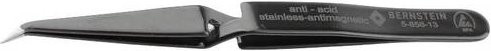 BERNSTEIN ESD Pinzette 31c Flach und Gebogen aus Edelstahl, Farbe: Schwarz, Länge: 125 mm - Bild 1