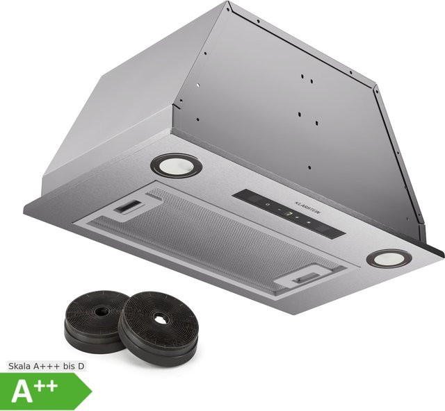 Klarstein Paolo 52 Dunstabzugshaube Einbau Edelstahl Silber, Breite: 52 cm, 439 m³/h, LED Touch, A++ - Bild 1