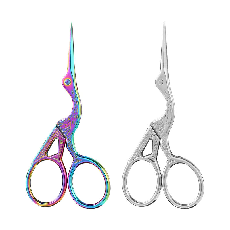 Kreative Edelstahl-Kleinschere mit Vintage-Kranich-Design in Multicolour für Näharbeiten, Fadenschneiden und zur Schönheitspflege - Bild 3