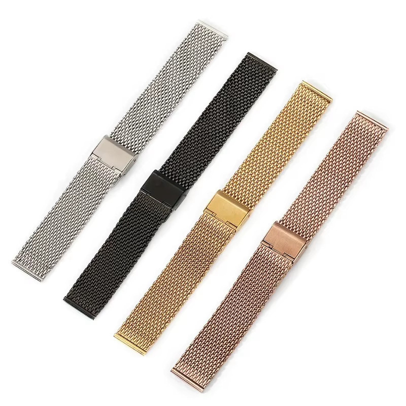 asukaband Uhrenarmband Mesh Milanese, Edelstahl, Silber, Unisex - Bild 3