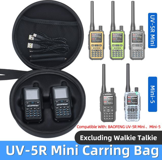 ABBREE UV-5R Mini Tragetasche für Funkgeräte in Schwarz - Bild 1
