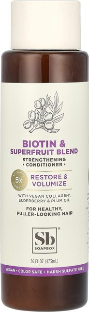 Soapbox Stärkende Spülung, Biotin, Kollagen, Vitamin C, 473 ml - Bild 1