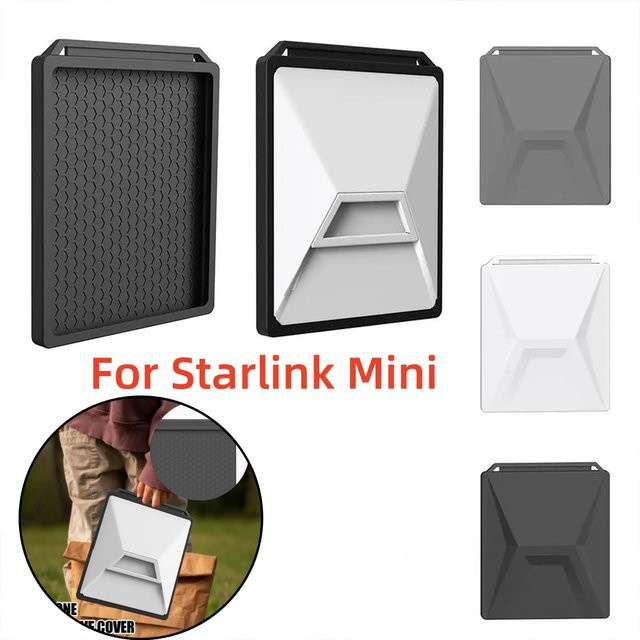 SZKOSTON Silikon Schutzhülle für Starlink Mini in Grau, wasserdicht und rutschfest - Bild 1