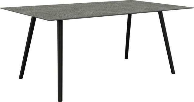 Stern Tisch Interno mit Silverstar 2.0 Flint Tischplatte, schwarz matt, B: 180 cm, T: 100 cm - Bild 1