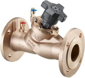 Oventrop Strv. Hydrocontrol VFR DN 125 Kombination mit Flanschanschluss aus Messing in Gold und gebürstetem Messing - Bild 1