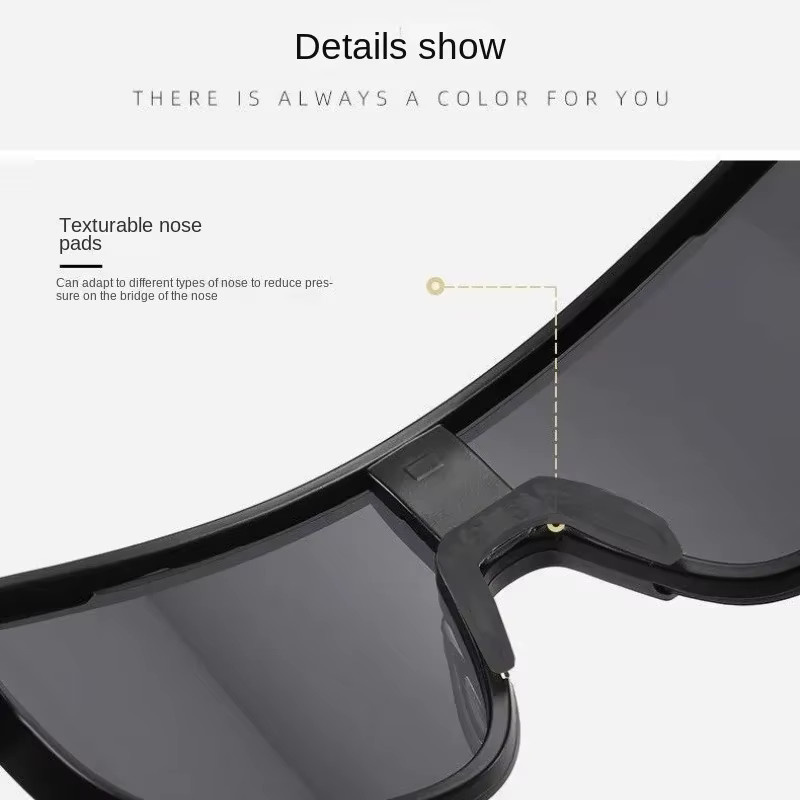 MOYOKA Sportsonnenbrille Damen, Vollrand, Kunststoff, schwarz - Bild 4