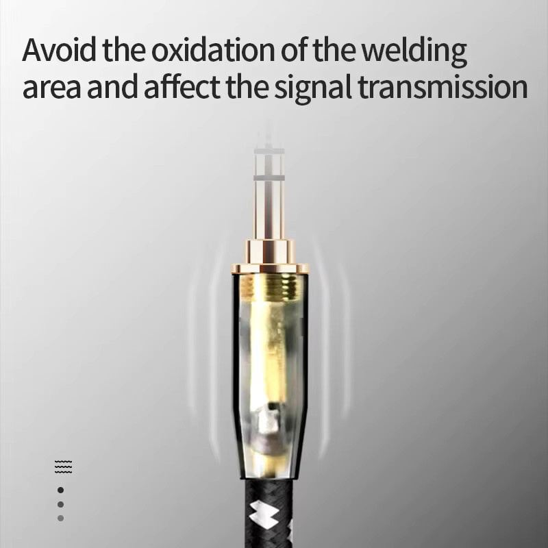 TODN HIFI 6N OFC 3,5mm AUX-Kabel Y-Splitter Vergoldet Schwarz mit 1 Stecker auf 2 Buchsen für Computer und Verstärker - Bild 4
