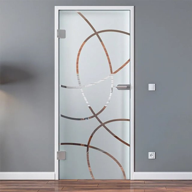 Levidor Glastür Freiburg Office/Studio in Transparent, DIN-Links, B: 70,9 cm, H: 209,7 cm - Bild 1