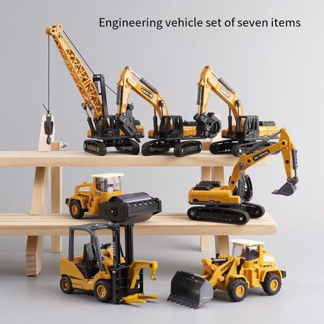 Linyi toy car Mini Ingenieur-Druckguss-Autos Set, Baufahrzeuge, ab 3 Jahren - Bild 1