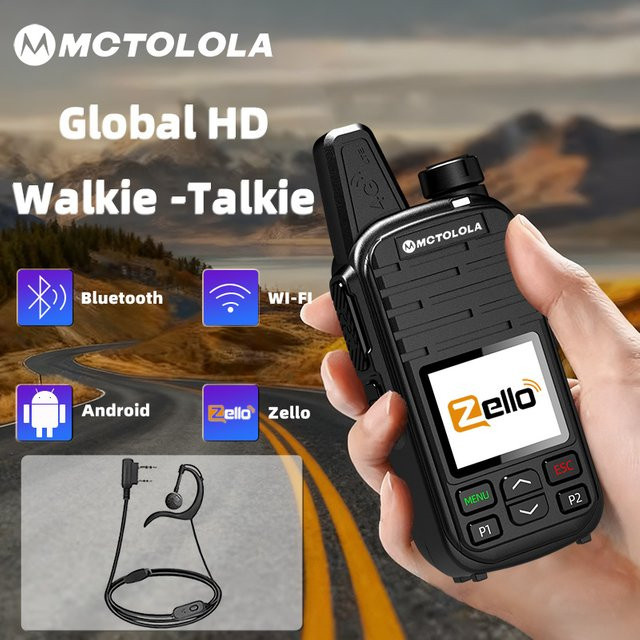 Motorola 4G LTE Android Walkie Talkie mit Zello, Bluetooth und Wi-Fi, Schwarz - Bild 1