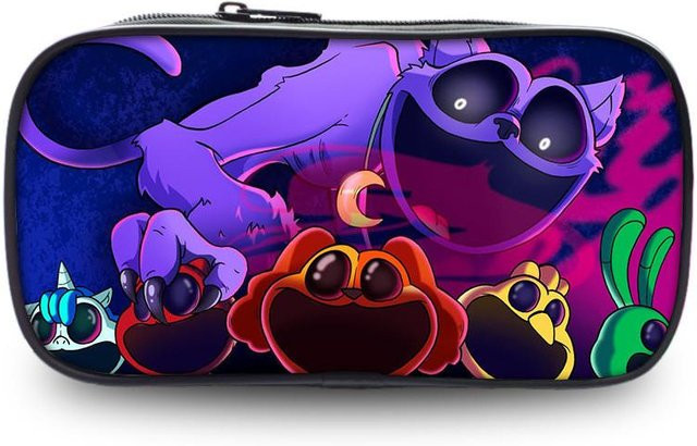 CrimsonCraft Catnap Poppy Playtime Federmäppchen für Schüler in Schwarz und Multicolour aus Polyester - Bild 1