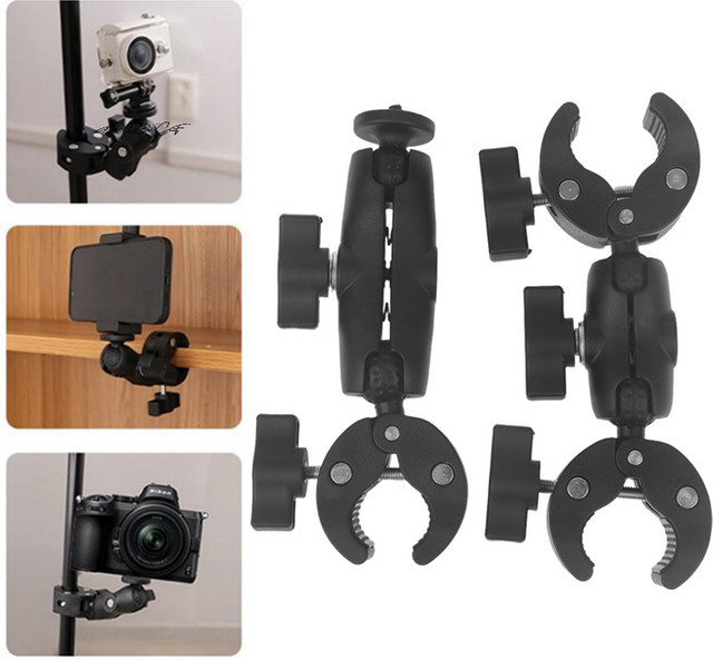 SD&HI Universal Lenker Halterung Super Clamp für GoPro 13 12, Insta360 X3 und DJI in Schwarz - Bild 1