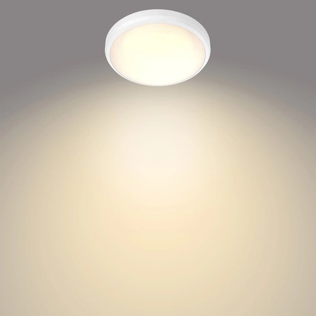 Philips LED-Deckenleuchte Balance in Weiß mit 600 Lumen und warmweißem Licht (2700 K), IP44 geschützt