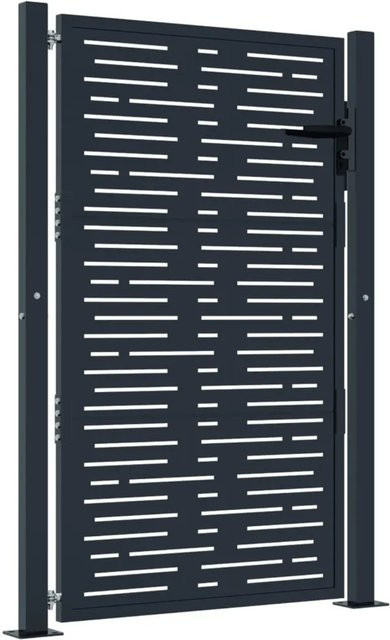 vidaXL Gartentor aus verzinktem Stahl in Anthrazit, B/H: 105 x 130 cm - Bild 1