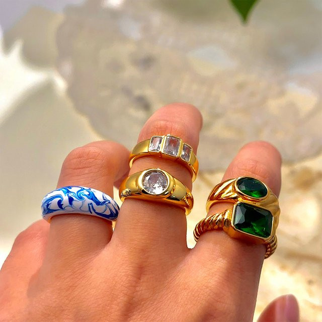 Erpels Ring, Edelstahl, Zirkon, Damen - Bild 1