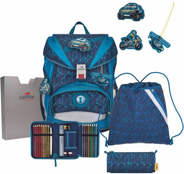 DerDieDas ErgoFlex Schulrucksack-Set 5-teilig mit Sportbeutel Blue Speed in Blue - Bild 1