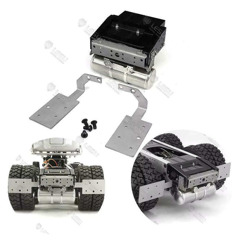 LESU Metall-Batteriekasten Hinterer Träger Lufttank, 1:14, Grau - Bild 3