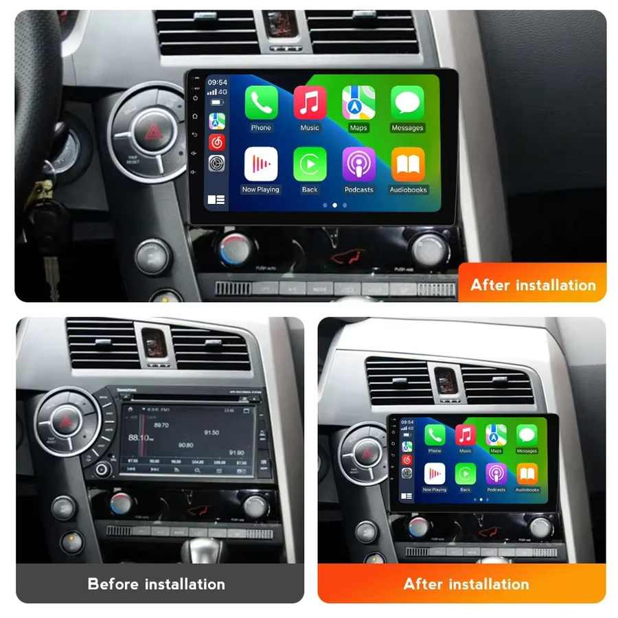 NaviFly Carplay Android All-In-One-Autoradio für Ssangyong Actyon Kyron 2005–2011 mit GPS, 32G, Schwarz, 2Din-Stereoanlage - Bild 2