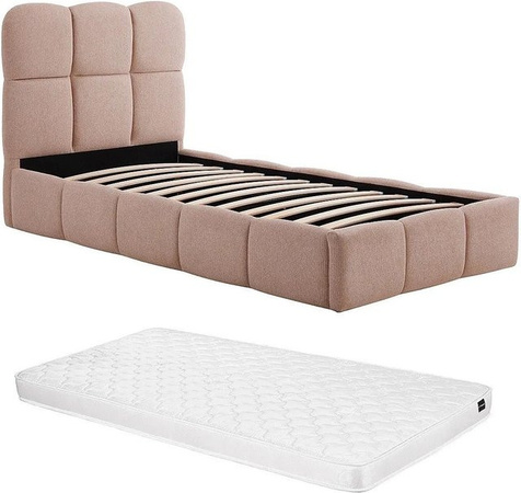 Diludo Bett mit Bettkasten in Rosa, B/T/H: 101 x 90 x 206,5 cm