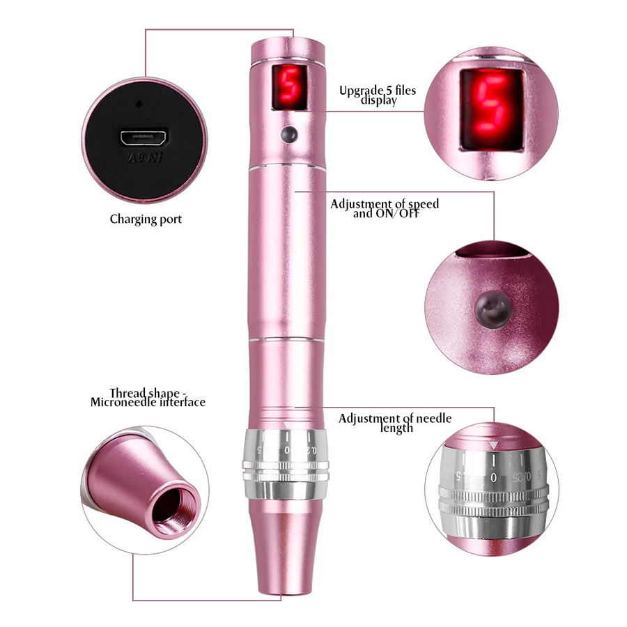 Raiuleko Elektrischer Derma-Stift für das Gesicht, Unisex - Bild 2