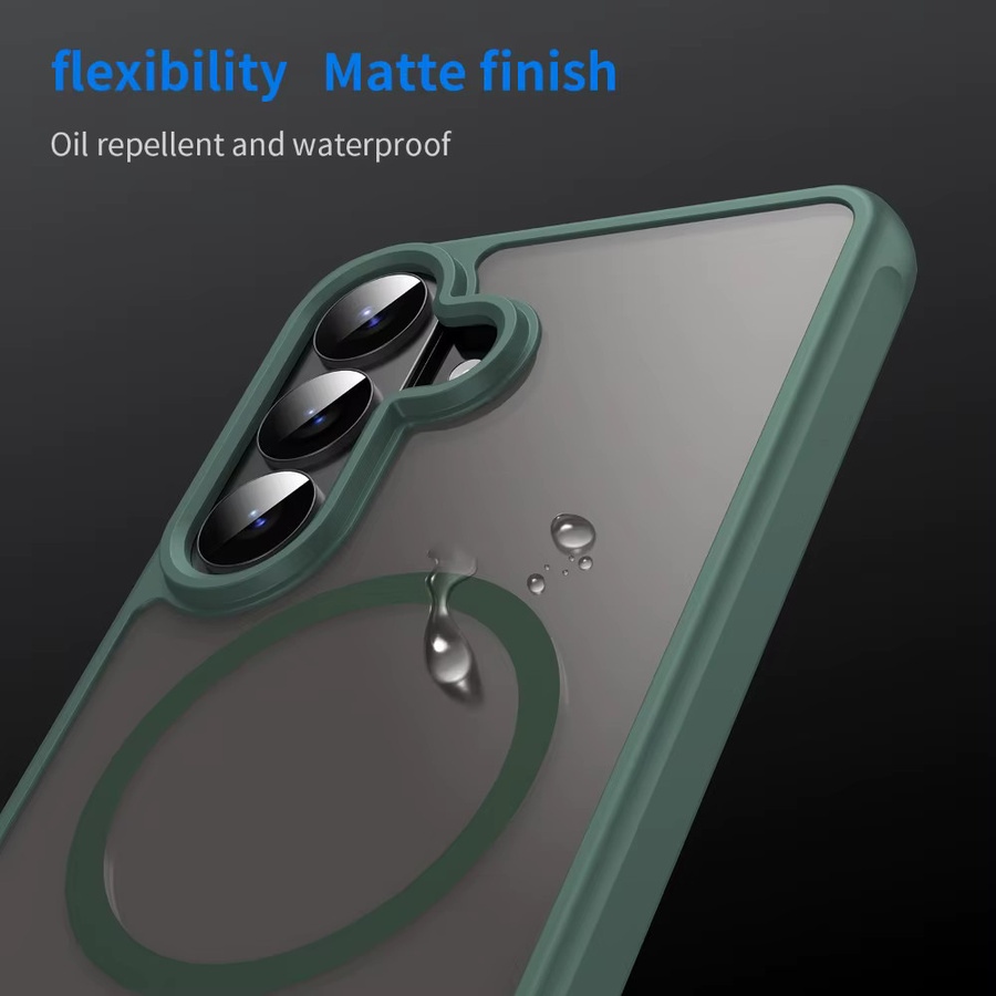 Lionxi Handyhülle für Samsung Galaxy S26 Ultra / S26 Plus / S26 / S26+ mit magnetischer Rückseite und kabelloser Ladefunktion, matt, Schwarz oder Grün - Bild 2