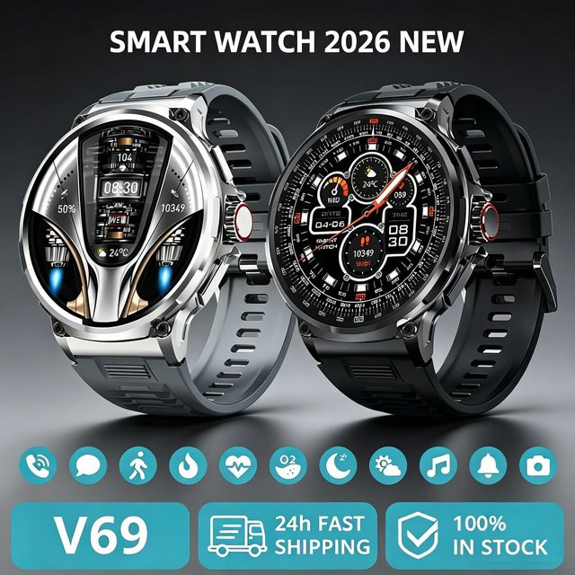 BOALZETD Smartwatch, Silber, Edelstahl, 1,85 Zoll, Herren - Bild 1