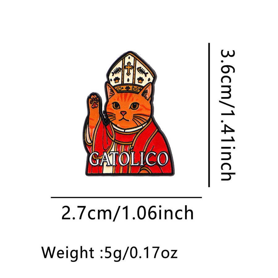 Ramulus Anstecknadel Orange Katze Emaille, Bunt, Damen - Bild 3