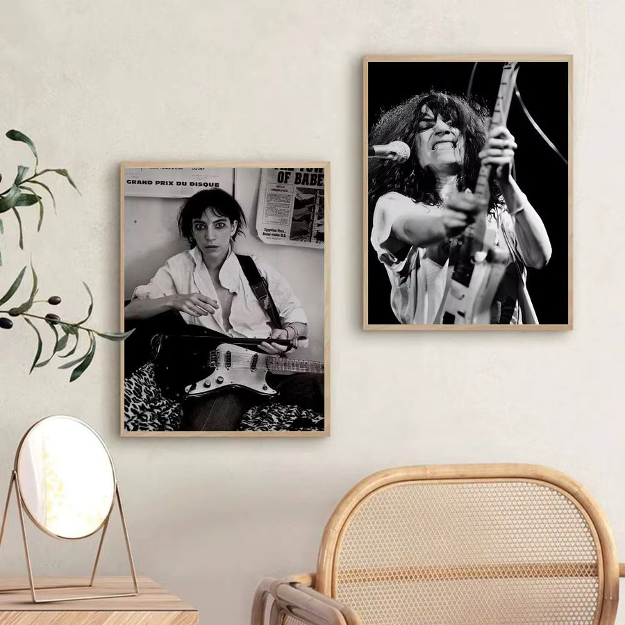 Rastar Singer Patti Smith Poster-Aufkleber, wasserfester Wandkunstdruck in Schwarz, Rechteckig - Bild 5