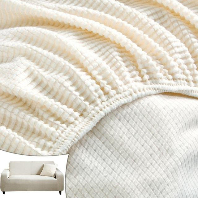 FORTUBI Ecksofa-Bezug aus elastischem Polar Fleece für L-förmige Sofas, 3-Sitzer, Breite: 190-230 cm - Bild 1