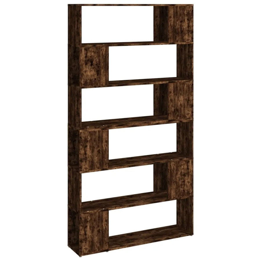 vidaXL Bücherregal und Raumteiler in Räuchereiche, B/T/H: 100 x 24 x 188 cm - Bild 2