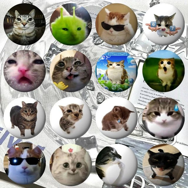 Kayou Anstecknadeln Katzen-Meme, Unisex - Bild 1
