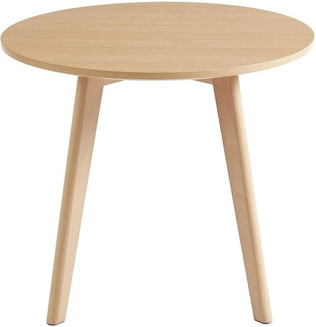 Esstisch Louloune von Vente-unique aus Buche und MDF in Naturfarben Beige, Breite: 60 cm, Tiefe: 60 cm, Höhe: 1 cm - Bild 1