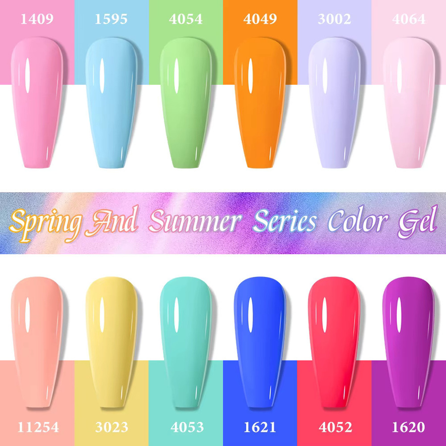 Clou Beaute ZH57 UV-Gel Nagellack Semi-Permanent, 6 Stück, Rot Kaffee Braun, Glänzend - Bild 2