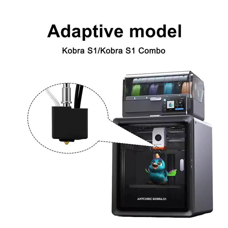 Anycubic Hotend-Kit für Kobra S1/S1C 3D-Drucker mit Messingdüsen in 0,2mm, 0,4mm, 0,6mm und 0,8mm in Gold - Bild 2