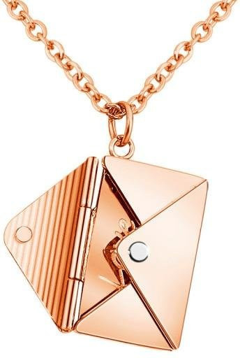YIRAN Jewelry Halskette, Medaillon-Anhänger, Edelstahl, Roségold, Damen - Bild 1